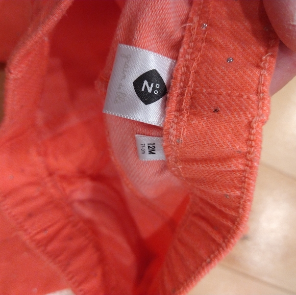 5/20$ 12m grain de ble Z orange polkadot pants pilling see photo French - Picture 4 of 5